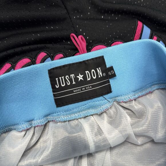 Just Don Mens Miami Heat Miami Vice Basketball Shorts Black Size S NWOT - Picture 6 of 8